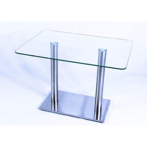 Стеклянный обеденный стол Е77 прозрачный