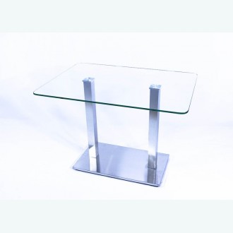 Стеклянный обеденный стол Е77К прозрачный